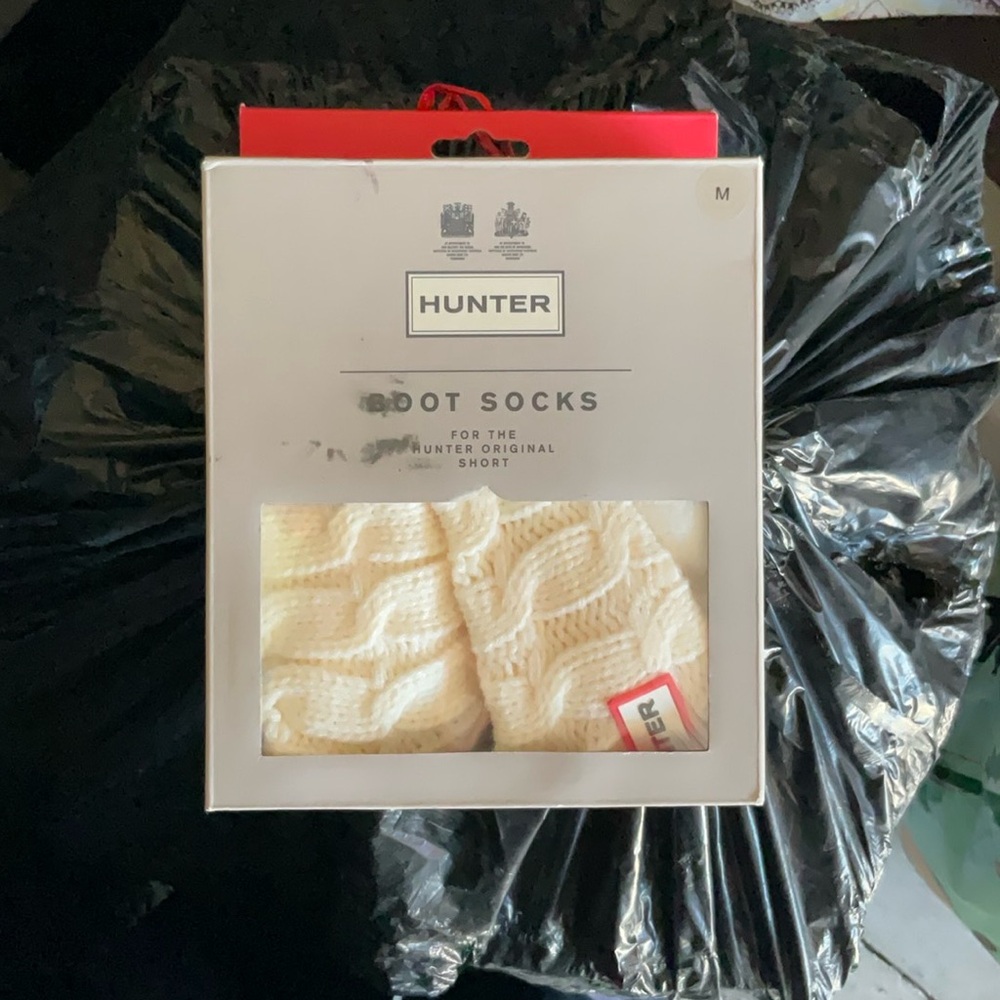 Hunter Off-White Boot Socks for Men